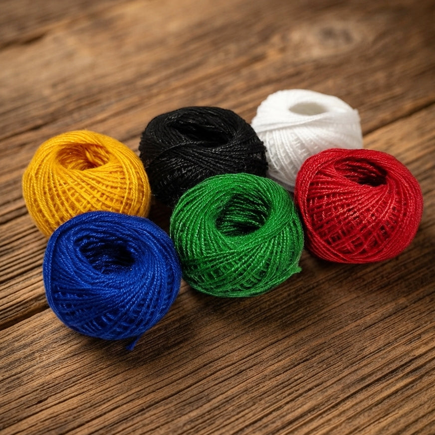 0.5 mm Cotton Cord Thread – 6 Color Combo Pack for Jewelry Making, Macrame, Beading & DIY Crafts