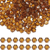 500 Pcs Brown 4mm Crystal Bicone faceted glass beads