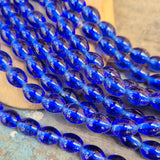 1 LINE/STRING PACK' SIZE APPROX' 9x11 MM' HANDMADE INDIAN GLASS BEADS
