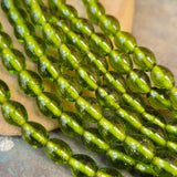 1 LINE/STRING PACK' SIZE APPROX' 9x11 MM' HANDMADE INDIAN GLASS BEADS