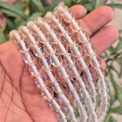 1 LINE/STRING PACK' SIZE APPROX' 9x11 MM' HANDMADE INDIAN GLASS BEADS