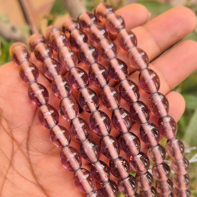 1 LINE/STRING PACK' SIZE APPROX' 9x11 MM' HANDMADE INDIAN GLASS BEADS