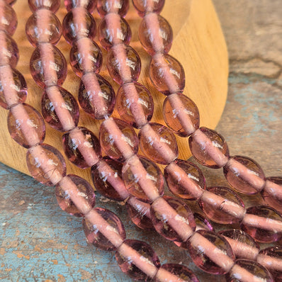 1 LINE/STRING PACK' SIZE APPROX' 9x11 MM' HANDMADE INDIAN GLASS BEADS