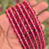 1 LINE/STRING PACK' SIZE APPROX' 9x11 MM' HANDMADE INDIAN GLASS BEADS