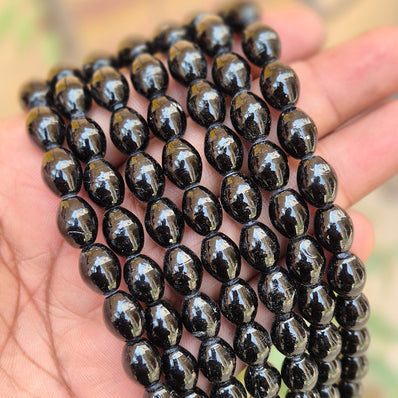 1 LINE/STRING PACK' SIZE APPROX' 9x11 MM' HANDMADE INDIAN GLASS BEADS