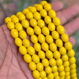 1 LINE/STRING PACK' SIZE APPROX' 9x11 MM' HANDMADE INDIAN GLASS BEADS