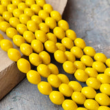 1 LINE/STRING PACK' SIZE APPROX' 9x11 MM' HANDMADE INDIAN GLASS BEADS