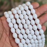 1 LINE/STRING PACK' SIZE APPROX' 9x11 MM' HANDMADE INDIAN GLASS BEADS