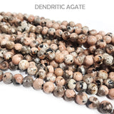 8MM, DENDRITIC AGATE ' SEMI PRECIOUS BEADS JEWELRY MAKING, NATURAL AND AUTHENTIC GEMSTONE BEADS' 46-47 BEADS