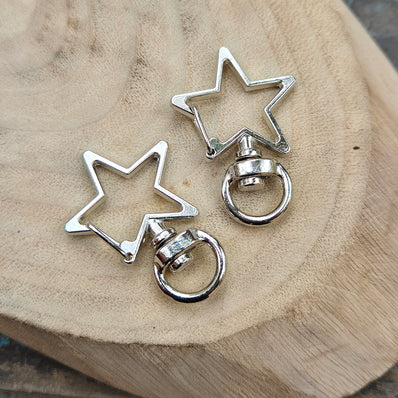 2 PIECES PACK' STAR SHAPED KOREAN IMPORTED CLASP SIZE APPROX 1.5-2 INCHES
