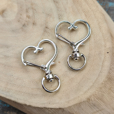 2 PIECES PACK' HEART SHAPED KOREAN IMPORTED CLASP SIZE APPROX 1.5-2 INCHES