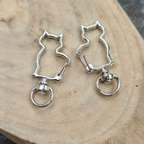 2 PIECES PACK' KITTY SHAPED KOREAN IMPORTED CLASP SIZE APPROX 1.5-2 INCHES