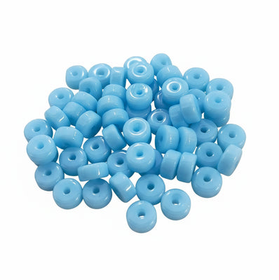 100 PIECES PACK' 6x3 MM' DISC SHAPE GLASS BEADS