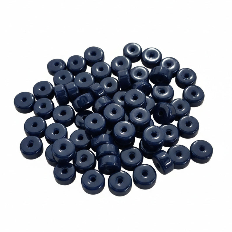 100 PIECES PACK' 6x3 MM' DISC SHAPE GLASS BEADS