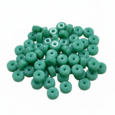 100 PIECES PACK' 6x3 MM' DISC SHAPE GLASS BEADS