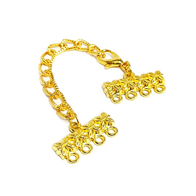 10 pcs Pkg. Gold plated extension chain for necklace and bracelets making