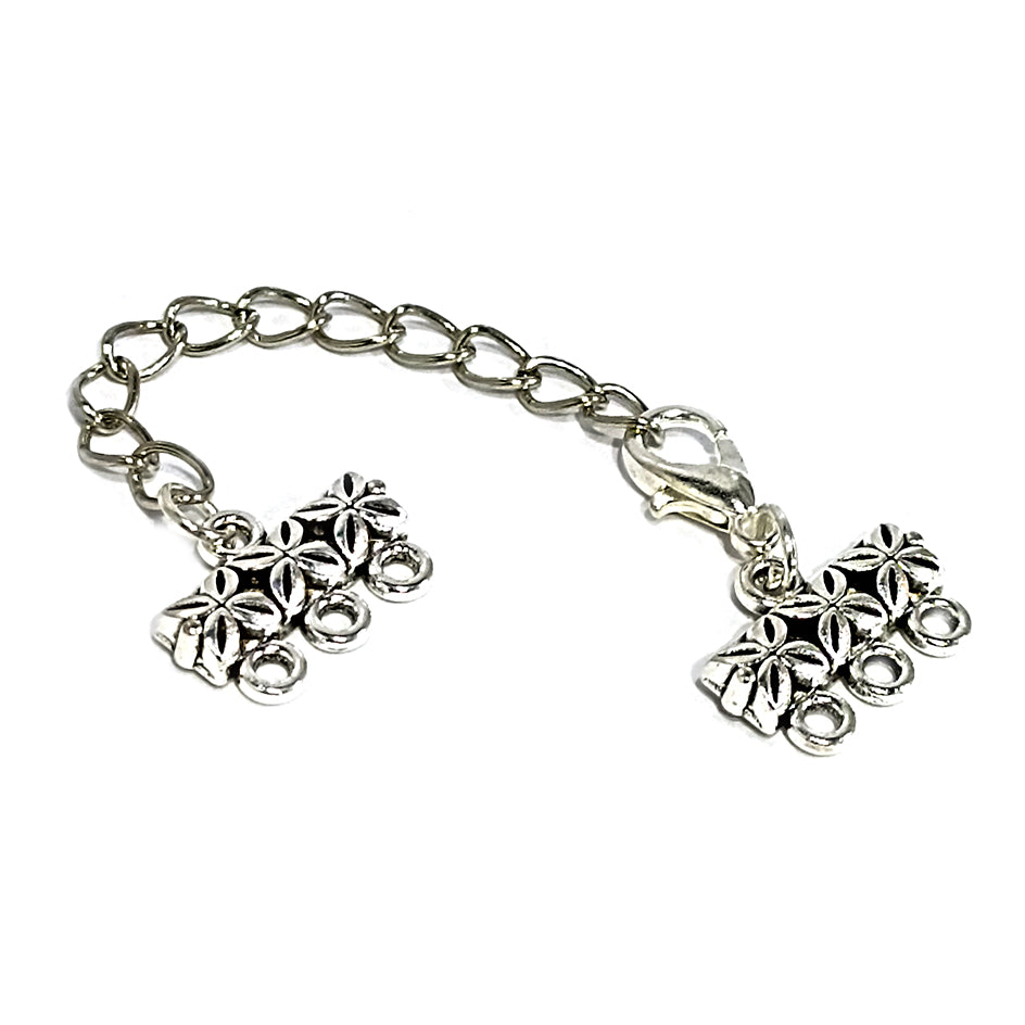 10 pcs Pkg. Silver plated extension chain for necklace and bracelets making