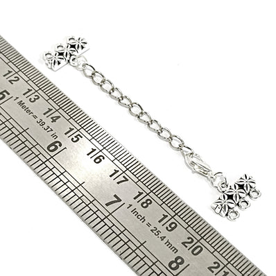 10 pcs Pkg. Silver plated extension chain for necklace and bracelets making