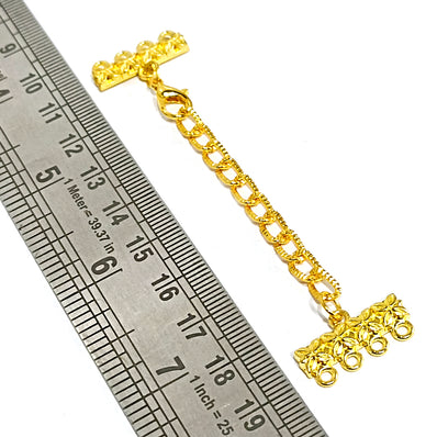 10 pcs Pkg. Gold plated extension chain for necklace and bracelets making