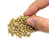 100 PIECES PACK' 3 MM APPROX SIZE, DOKRA BRASS SOLID ROUND SHAPE BEADS