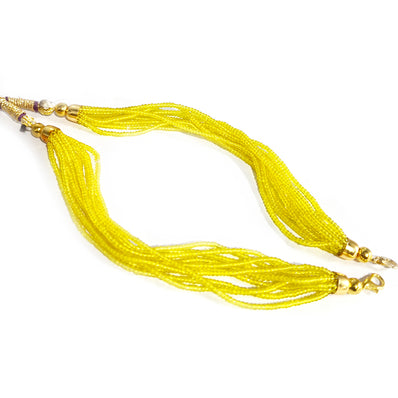 YELLOW NECKLACE WITH ZARI DORI,TASSEL FOR NECKLACES & PENDANTS