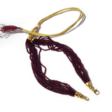 DARK RED/MAROON NECKLACE WITH ZARI DORI,TASSEL FOR NECKLACES & PENDANTS