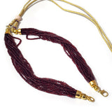 DARK RED/MAROON NECKLACE WITH ZARI DORI,TASSEL FOR NECKLACES & PENDANTS