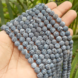 1 LINE/STRING PACK' 8 MM' APPROX' 46-48 PIECES BEADS DRAGON VEIN MATT AGATE BEADS