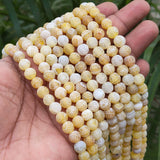 1 LINE/STRING PACK'  8 MM' APPROX' 46-48 PIECES BEADS DRAGON VEIN MATT AGATE BEADS