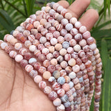 1 LINE/STRING PACK' 8 MM 'APPROX' 46-48 PIECES BEADS DRAGON VEIN MATT AGATE BEADS