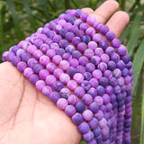 1 LINE/STRING PACK' 8MM APPROX' 46-48 PIECES BEADS DRAGON VEIN MATT AGATE BEADS