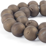 DRUZZY AGATE QUARTZ' 1 LINE PACK 10 MM' 35-36 BEADS