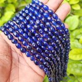 MINI TUMBLE AGATE BEADS' 7-8 MM APPROX SIZE' 43-46 BEADS' SOLD BY PER LINE PACK