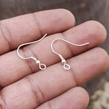 10 PAIRS PACK' TARNISH RESISTANT' SILVER POLISHED' FISH EAR HOOKS