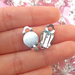 5 PAIRS PACK (10 PIECES) CLIP-ON EARRING FINDINGS