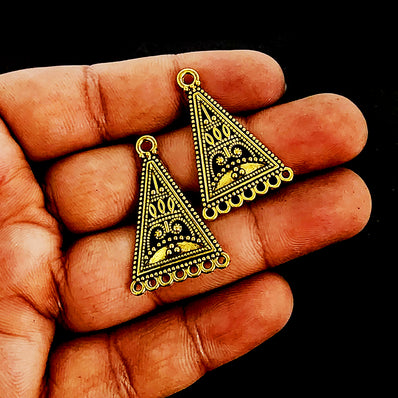 5 PAIR PACK' 32x20 MM GOLD OXIDIZED EARRING BASE JEWELLERY FINDINGS' USED IN DIY EARRING MAKING