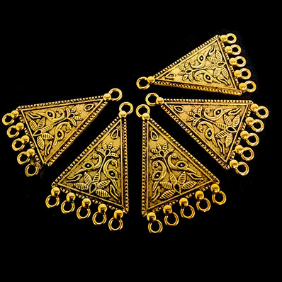 3 PAIR PACK' 40x25 MM GOLD OXIDIZED EARRING BASE JEWELLERY FINDINGS' USED IN DIY EARRING MAKING