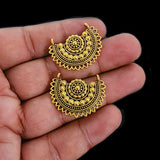 5 PAIR PACK' 20x27 MM GOLD OXIDIZED CHAND BALI EARRING BASE JEWELLERY FINDINGS' USED IN DIY EARRING MAKING