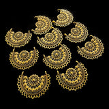 5 PAIR PACK' 20x27 MM GOLD OXIDIZED CHAND BALI EARRING BASE JEWELLERY FINDINGS' USED IN DIY EARRING MAKING