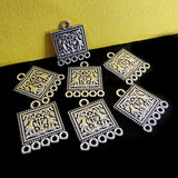 5 PAIR PACK' 22x18 MM SILVER OXIDIZED CHAND BALI EARRING BASE JEWELLERY FINDINGS' USED IN DIY EARRING MAKING