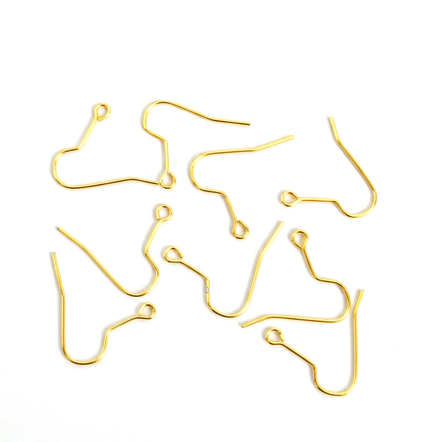 100Pcs/Lot 20x17mm Gold Plated, Earring Wires Earrings Hooks for DIY Jewelry Making Findings Accessories