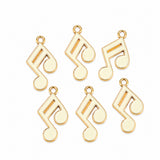 10pcs Cream White Music Note Enamel Charms, Gold Plated Base, Musical Note Pendant Charms for DIY Jewelry Making, Bracelet, Necklace, Earrings & Keychains