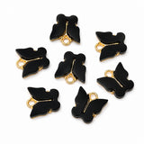10pcs Black Butterfly Enamel Charms, Gold Plated Butterfly Pendant Charms for DIY Jewelry Making, Bracelets, Necklaces, Earrings & Keychains