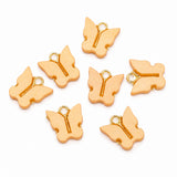 10pcs Champagne Gold Butterfly Enamel Charms, Gold Plated Butterfly Pendant Charms for DIY Jewelry Making, Bracelets, Necklaces, Earrings & Keychains