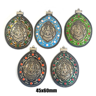3 Pcs Pack Random Mix Enamelled Metal Pendants New Trend for Jewellery Making