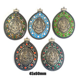 3 Pcs Pack Random Mix Enamelled Metal Pendants New Trend for Jewellery Making