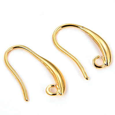 2 PAIRS (4 PIECES) PACK' APPROX 21 MM LONG 18K GOLD POLISH