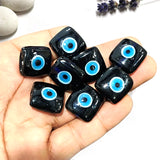 6 PIECES PACK' 10x18 MM APPROX SIZE' TURKISH DARK NAVY BLUE LAMPWORK EVIL EYE BEADS
