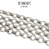 EXTENSION CHAIN' BRASS MADE 8 MM LOOP SIZE' SOLD BY 12 INCHES (30 CM) LENGTH