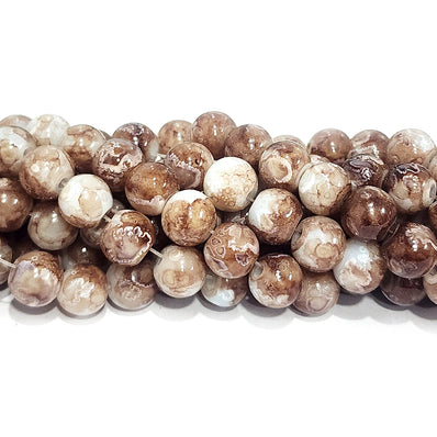 PER LINE, 8MM SIZE JADE REPLICA FINE QUALITY OF GLASS BEADS FOR JEWELRY MAKING, APPROX 48~51 BEADS